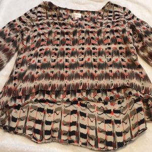 Parker bell sleeve silk top